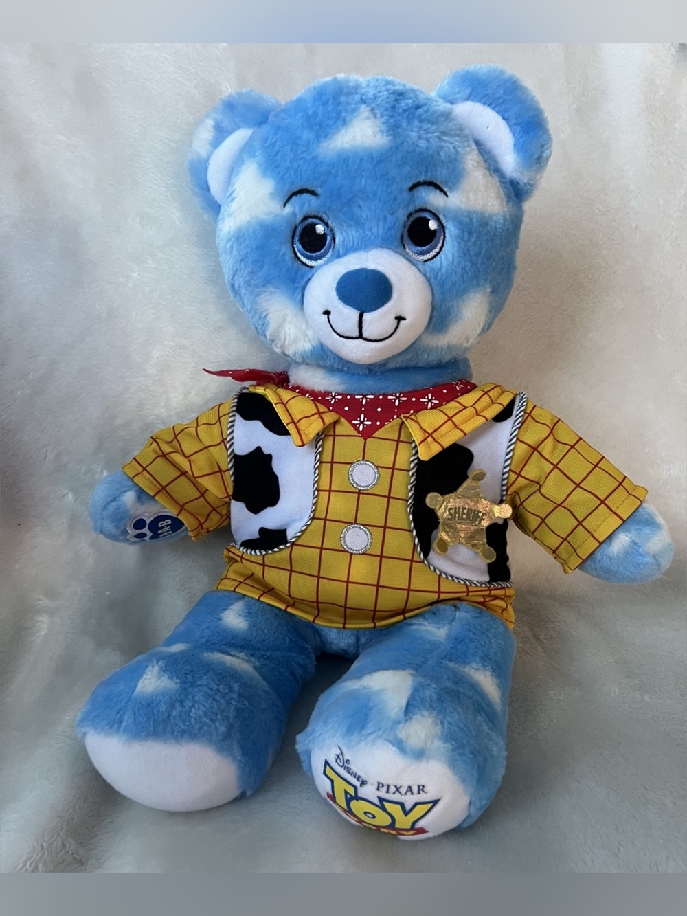 BAB Build a Bear Pixar Sheriff Woody Toy Story Clouds Bear